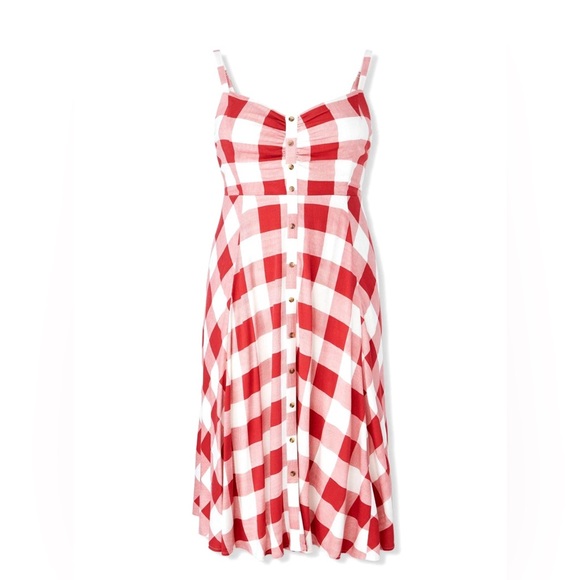 torrid Dresses & Skirts - Torrid Red and White Checkered Sundress (NWOT)